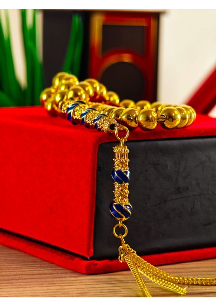 22 Ayar Altın Sarısı Kaplama Tesbih Renk Atmayan Bir Üründür Iç Materyal Çeliktir Özel Imameli fırsatları