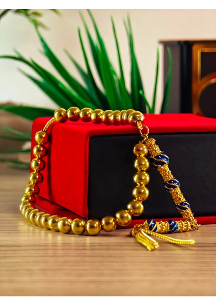 22 Ayar Altın Sarısı Kaplama Tesbih Renk Atmayan Bir Üründür Iç Materyal Çeliktir Özel Imameli