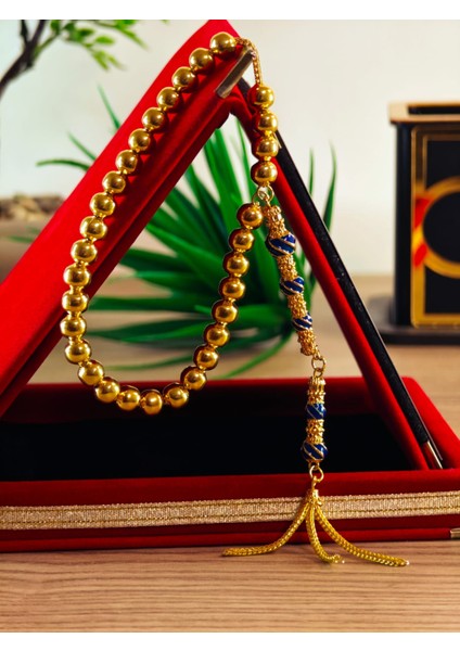 22 Ayar Altın Sarısı Kaplama Tesbih Renk Atmayan Bir Üründür Iç Materyal Çeliktir Özel Imameli