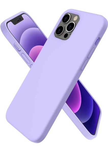 Iphone 12 Kılıf First Silikon - Lila