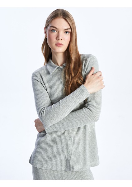 Yeni Sezon Düz Uzun Kollu Kadın Gömlek