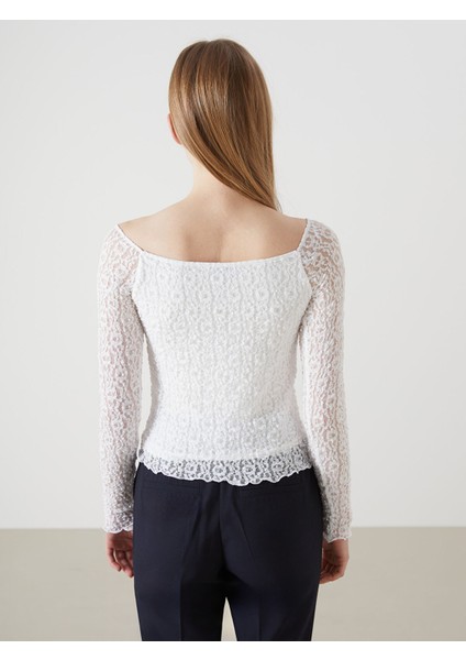 Yeni Sezon Kayık Yaka Dokulu Kadın Bluz fırsatları