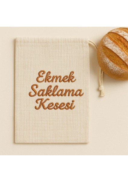 Ekmek Saklama Kesesi ( Müslin Nakışlı )