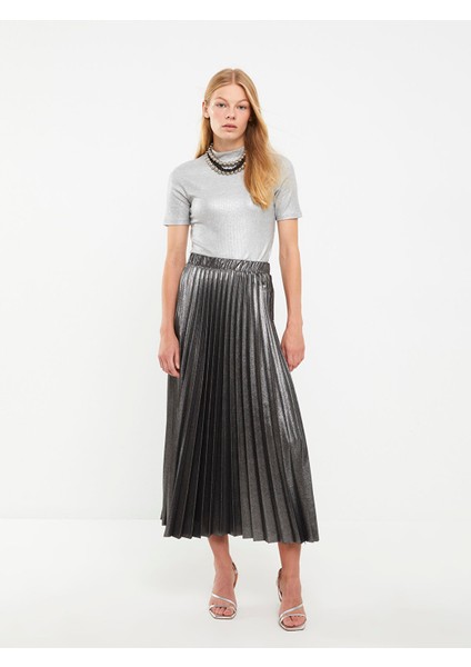Yeni Sezon Beli Lastikli Düz Pileli Kadın Etek fiyatları