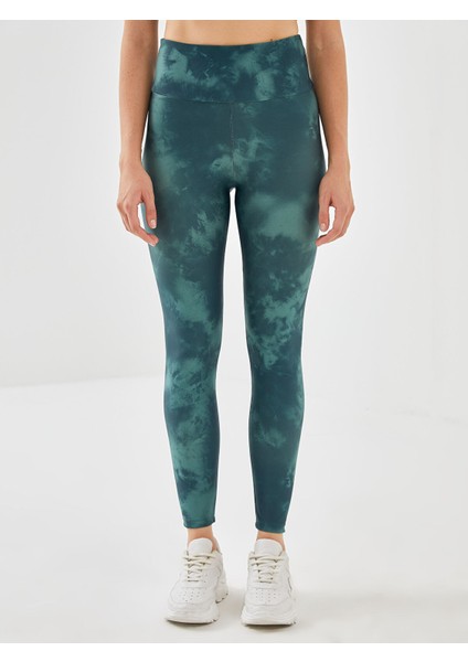 Yeni Sezon Beli Lastikli Batik Desenli Kadın Spor Tayt fiyatları