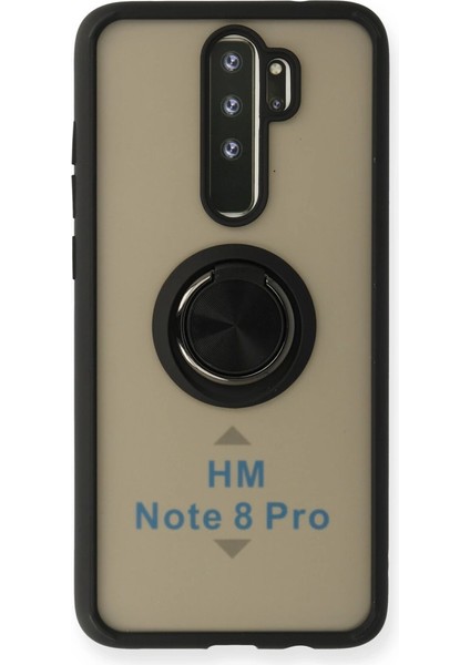 Redmi Note 8 Kılıf Montreal Yüzüklü Silikon Kapak - Siyah