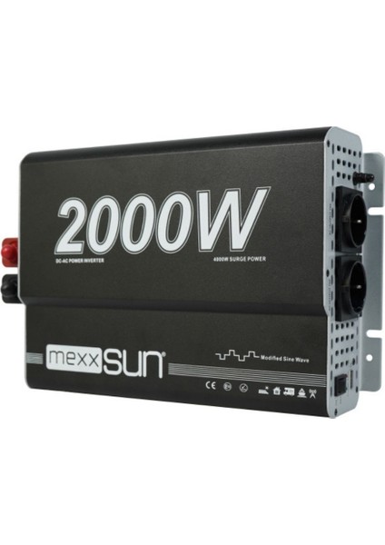 Mexxsun 12V 2000W Modifiye Sinüs Inverter fırsatları