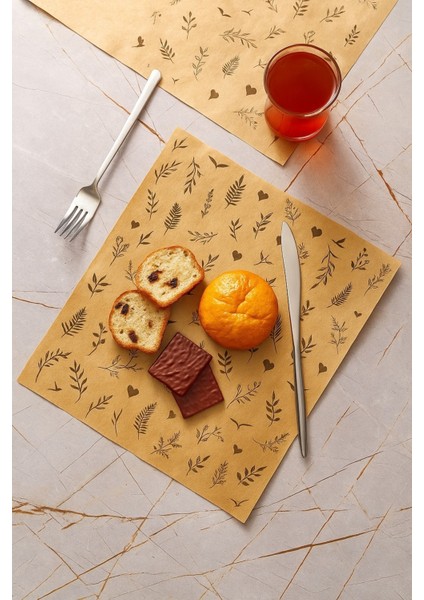 100 Adet Karışık Desenli Servis Kağıdı Dekoratif Yağlı Kağıt Sunum Kağıdı (Fırında Kullanılmaz) indirimleri