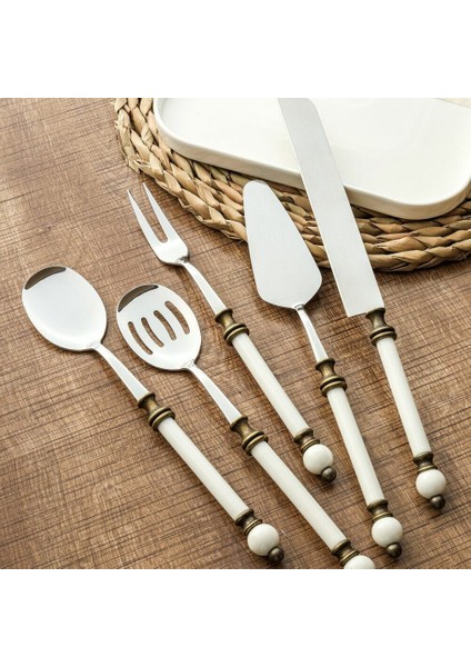 🏛️ Royking Knob 5 Parça Servis Seti Antik – Zamansız Şıklığın Sofradaki Hali!