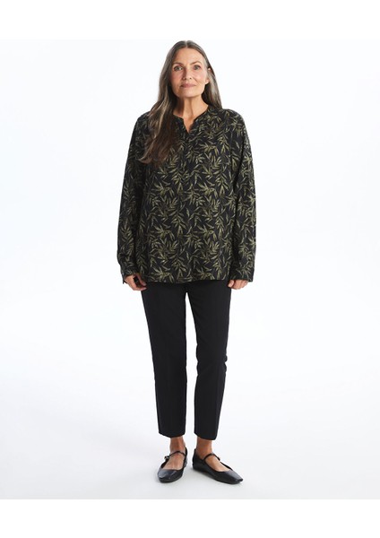 Yeni Sezon Kaçık Yaka Desenli Kadın Bluz fırsatları