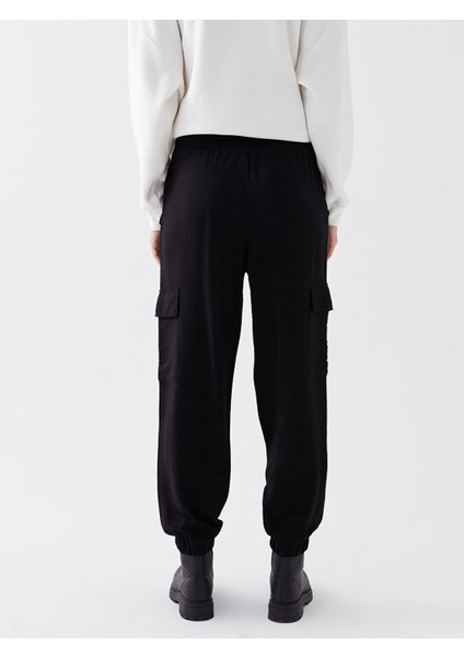 Yeni Sezon Beli Lastikli Standart Fit Kadın Kargo Pantolon indirimleri