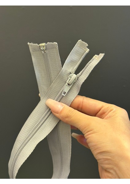 44X3 cm Gri Fermuar modelleri