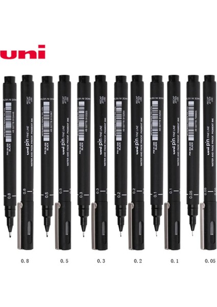 Uni Ball Pin 0,03 Teknik Çizim Kalemi Siyah (3 Adet)