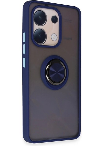 Newface Redmi Note 13 4g Kılıf Montreal Yüzüklü Silikon Kapak - Lacivert fiyatları
