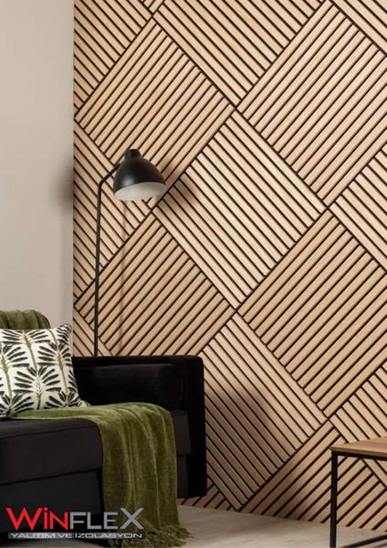 Mini Eko Akustik Ahşap Panel Safir Meşe - 60X60CM