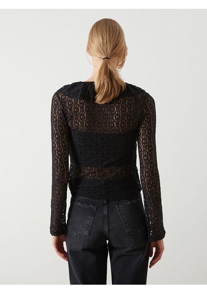 Yeni Sezon V Yaka Dantelli Kadın Bluz fırsatları