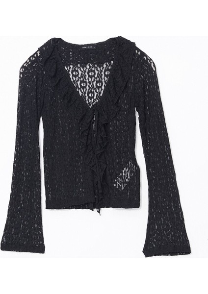 Yeni Sezon V Yaka Dantelli Kadın Bluz indirimleri