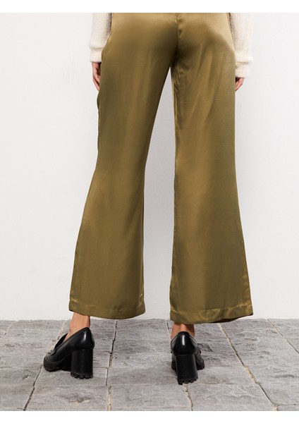 Yeni Sezon Standart Fit Düz Saten Kadın Pantolon indirimleri