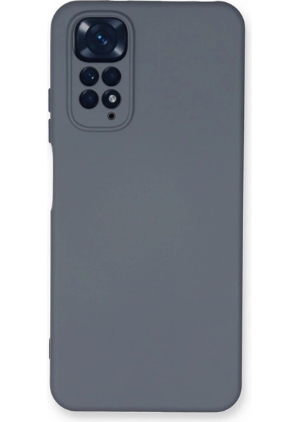 Redmi Note 11 Kılıf Nano Içi Kadife Silikon - Gri