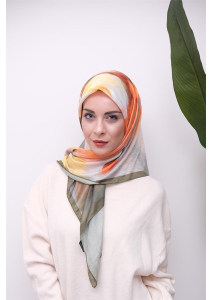 Renkli Karma Desen Dijital Soft Eşarp