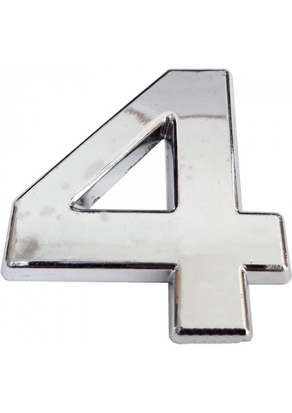 Cemax Krom Yapışkanlı 4 Rakamı 5 cm