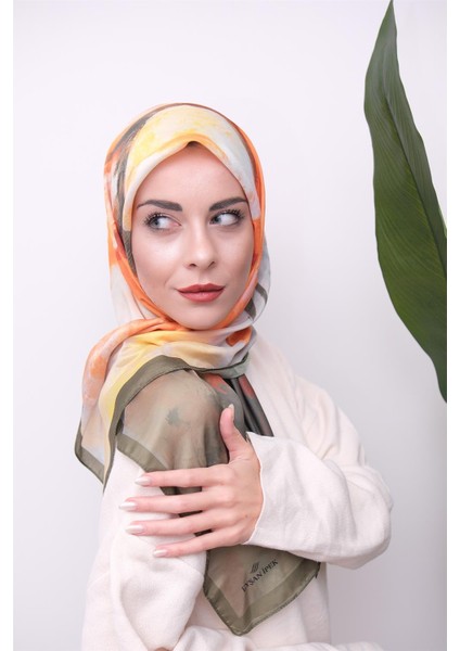 Renkli Karma Desen Dijital Soft Eşarp