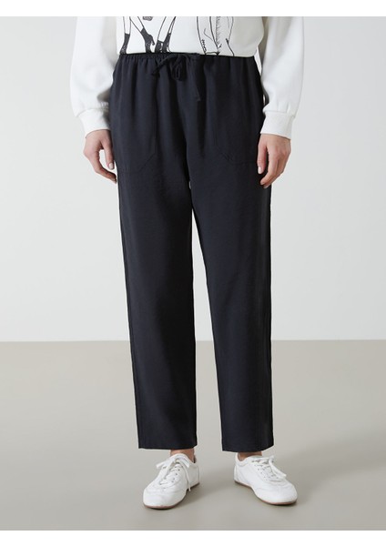 Yeni Sezon Beli Lastikli Loose Fit Kadın Pantolon fırsatları