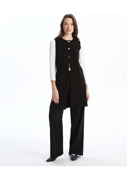 Yeni Sezon Kadın Bisiklet Yaka Düz Triko Yelek fiyatları