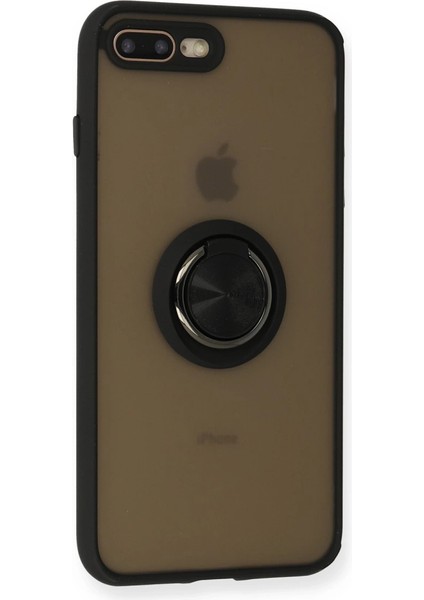 Iphone 7 Kılıf Montreal Yüzüklü Silikon Kapak - Siyah fiyatları