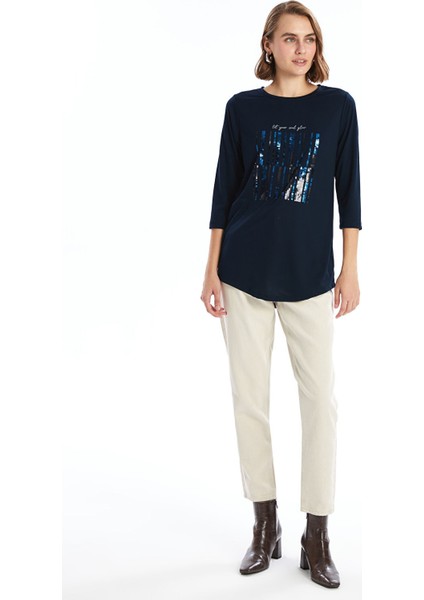 Yeni Sezon Bisiklet Yaka Pul Işlemeli Kadın Bluz fiyatları