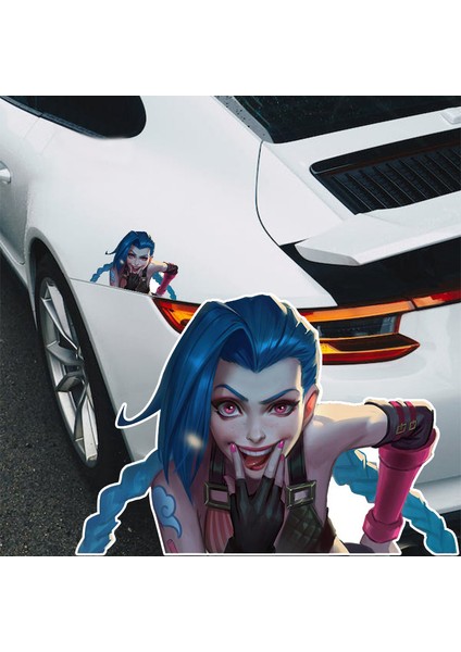 Arcane Jinx Araba, Motorsiklet, Kask, Laptop, Cam, Duvar Sticker
