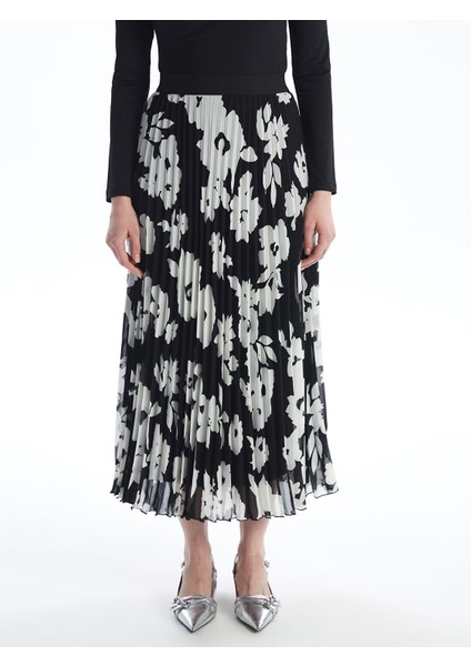 Yeni Sezon Beli Lastikli Desenli Pileli Kadın Etek fırsatları