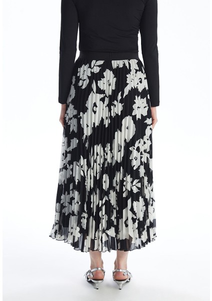 Yeni Sezon Beli Lastikli Desenli Pileli Kadın Etek indirimleri