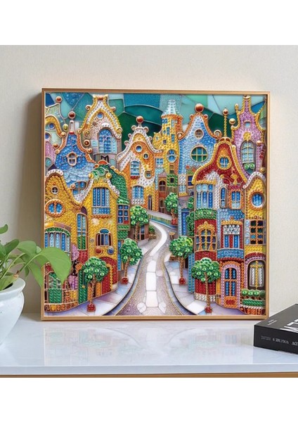 5 D Kendin Yap 30CMX30XM Elmas Mozaik Boyama Tablo