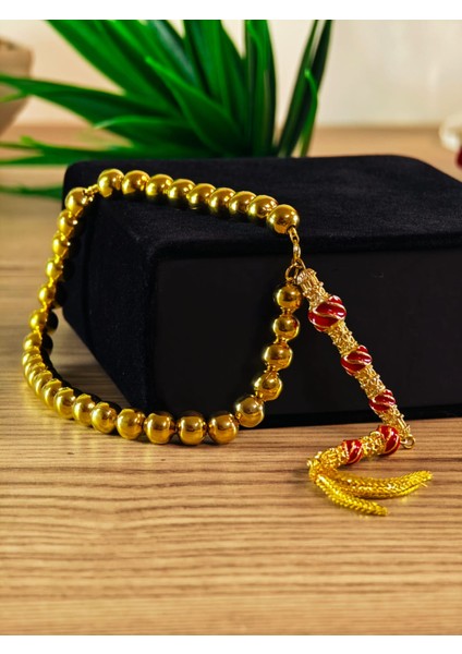 22 Ayar Altın Sarısı Kaplama Tesbih Renk Atmayan Bir Üründür Iç Materyal Çeliktir Özel Imameli indirimleri