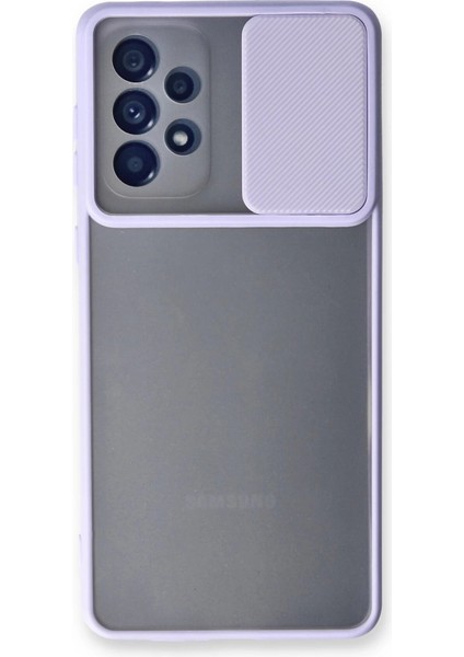 A53 5g Kılıf Palm Buzlu Kamera Sürgülü Silikon - Lila