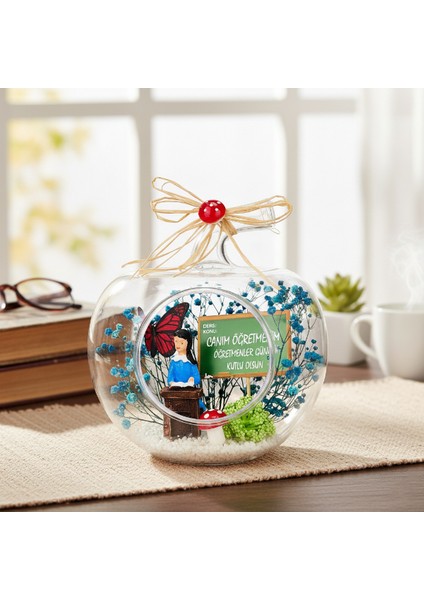 Mini Elma Teraryum - Öğretmenler Günü Hediyesi fırsatları