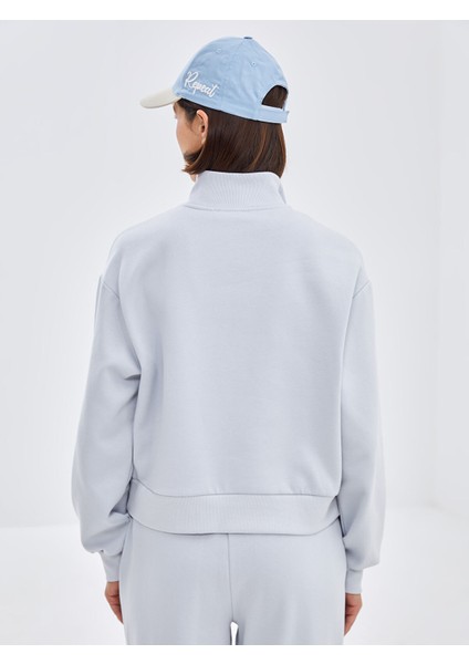 Yeni Sezon Dik Yaka Oversize Kadın Kalın Sweatshirt fırsatları