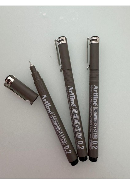 Çizim Kalemi 0.2 mm Siyah (3 Adet)