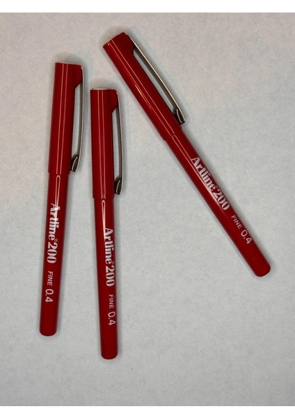 200 Fineliner 0.4mm Keçe Uçlu Kalem ( 3 Adet)