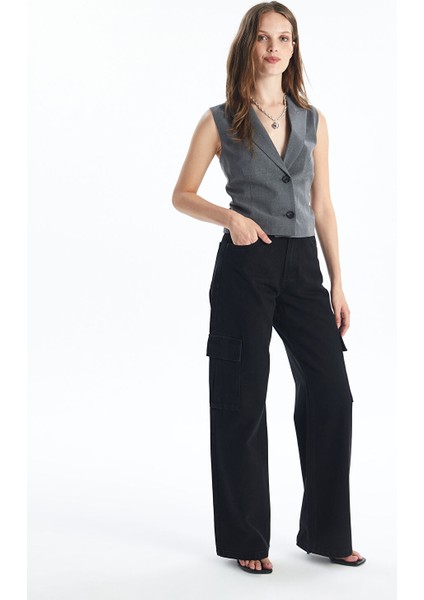 Yeni Sezon Wideleg Kadın Kargo Jean Pantolon fırsatları