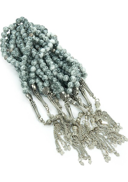 10 Adet 33LÜ Hac Umre Hediyelik Tesbih - Gri modelleri