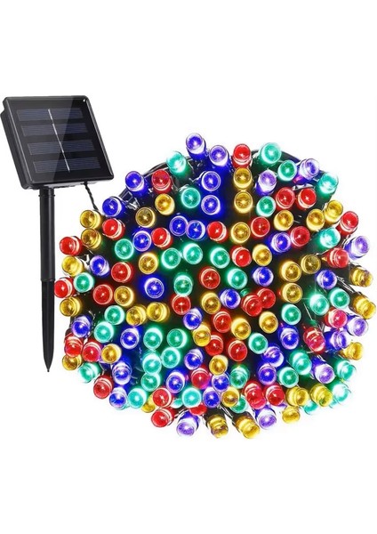 Güneş Enerjili 10M Rgb 100 LED Dizin – Bahçe Balkon Teras Dekoratif Aydınlatma