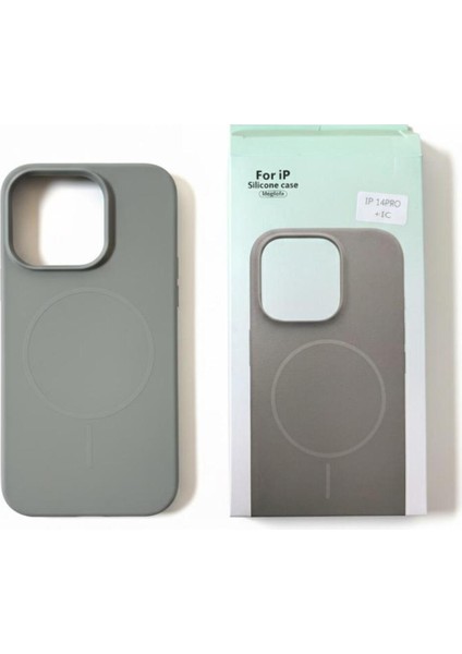iphone 14 Pro Gri Silikon Magsafe Kılıf modelleri