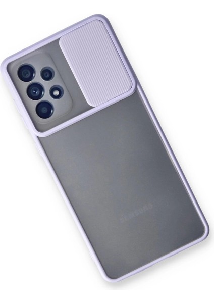 A53 5g Kılıf Palm Buzlu Kamera Sürgülü Silikon - Lila modelleri
