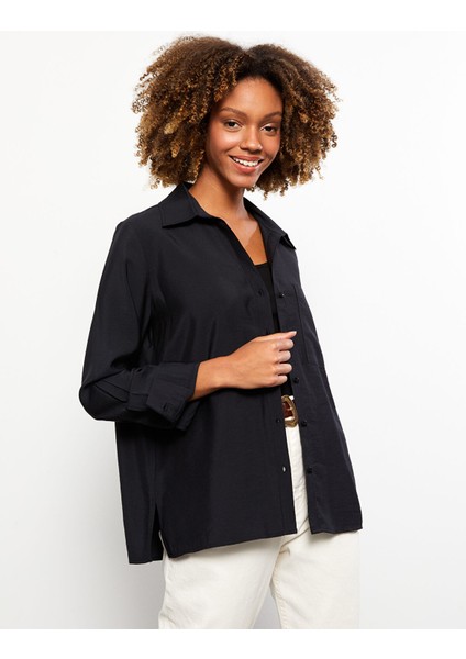 Yeni Sezon Önden Düğme Kapamalı Düz Uzun Kollu Kadın Gömlek fiyatları