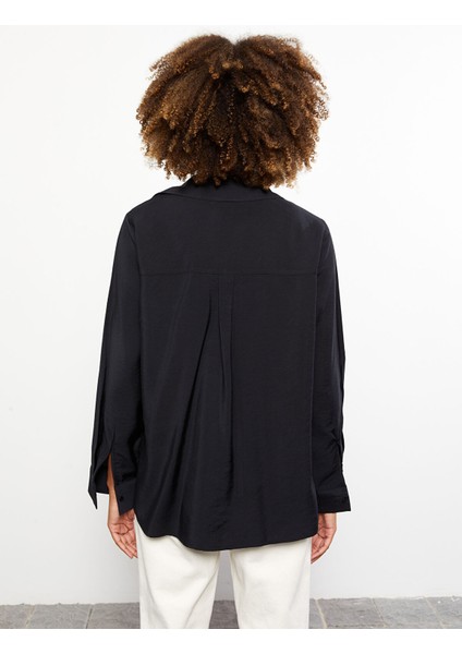 Yeni Sezon Önden Düğme Kapamalı Düz Uzun Kollu Kadın Gömlek indirimleri