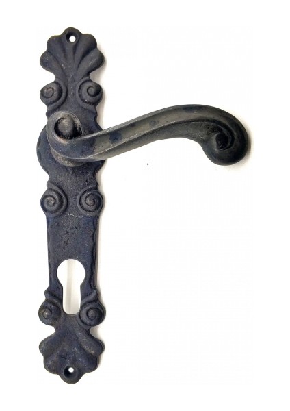 Antika Tarz Dekoratif Pirinç Okyanus Banyo Kapı Kolu - 230X46 Mm, Oksit