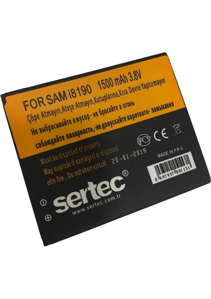 Galaxy S3 Mını I8190 Uyumlu Batarya