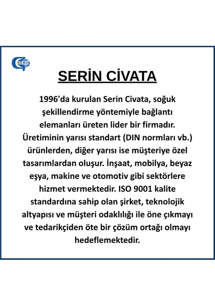 8X50 Altıköşe Trifon Vida Dın 571 indirimleri